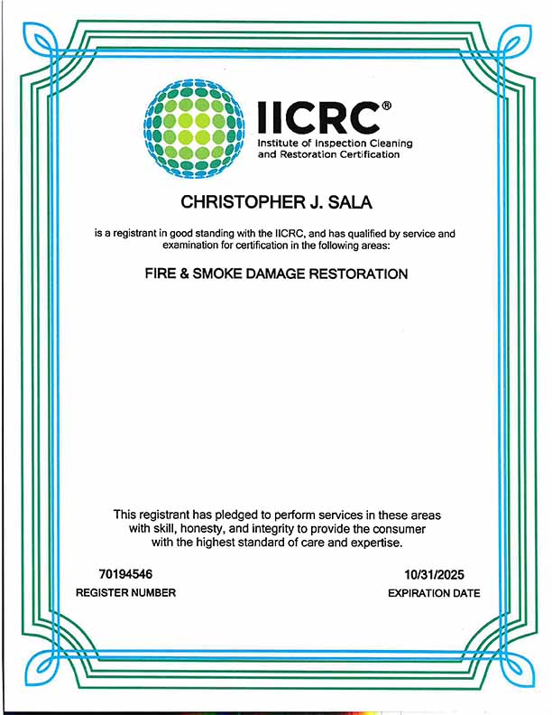 Carlos Vasquez IICRC License